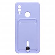Чехол-накладка - SC304 с картхолдером для Huawei Honor 10 Lite (фиолетовая) — 1