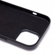 Чехол-накладка - SM002 экокожа SafeMag для Apple iPhone 15 (черная) — 2