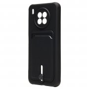 Чехол-накладка - SC304 с картхолдером для Huawei Honor 50 Lite (черная)