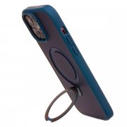 Чехол-накладка - SM088 SafeMag для Apple iPhone 14 Pro Max (темно-синяя) — 3