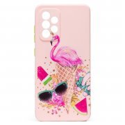 Чехол-накладка - SC246 для Samsung Galaxy A72 (A725F) (003) (розовая) (рисунок) — 1