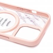 Чехол-накладка - SM015 SafeMag для Apple iPhone 13 Pro (003) (светло-розовая) (рисунок) — 2
