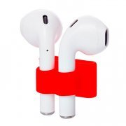 Держатель - силиконовый для наушников Apple AirPods (красный) — 3