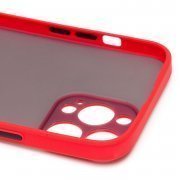 Чехол-накладка - PC041 для Apple iPhone 13 Pro Max (черно-красная) — 2