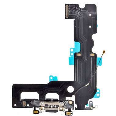 Шлейф для Apple iPhone 7 Plus на разъем зарядки/микрофон (черный) &mdash; 1