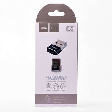 Адаптер (переходник) HOCO UA6 (Type-C - USB-A) черный &mdash; 4