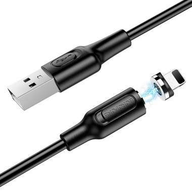 Кабель Borofone BX41 магнитный для Apple (USB - Lightning) черный — 1